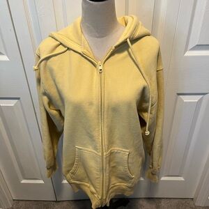 TNA size S Oversized Yellow Zip-Up Hoodie